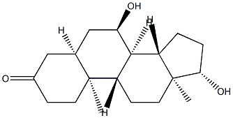 7α,17β-Dihydroxy-5β-androstan-3-one 结构式