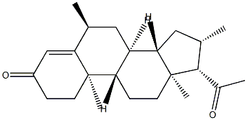6α,16β-Dimethylpregn-4-ene-3,20-dione 结构式