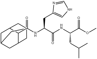 N-[[Tricyclo[3.3.1.13,7]decan-2-yl]carbonyl]-L-His-L-Leu-OMe 结构式