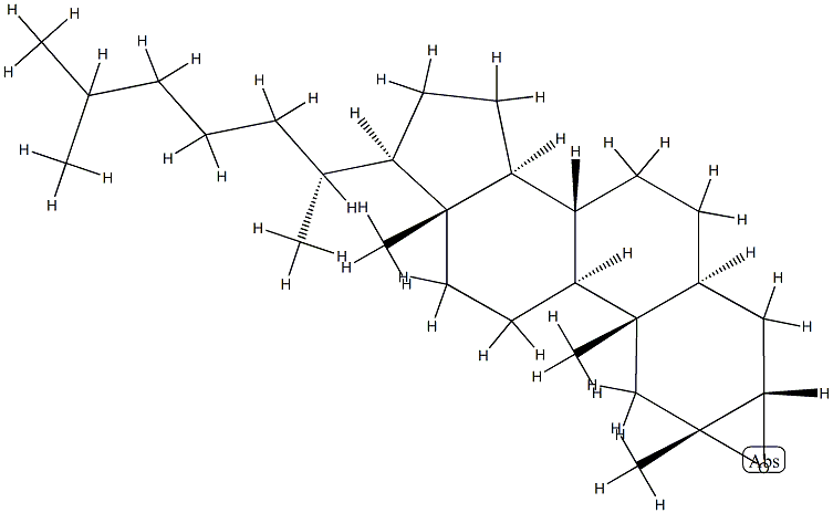 2α,3α-Epoxy-2-methyl-5α-cholestane 结构式