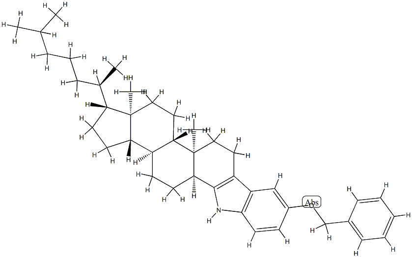 5'-Phenylmethoxy-1'H-5β-cholest-3-eno[4,3-b]indole 结构式