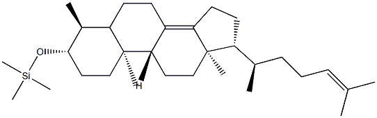 Trimethyl[[4α-methylcholesta-8(14),24-dien-3β-yl]oxy]silane 结构式