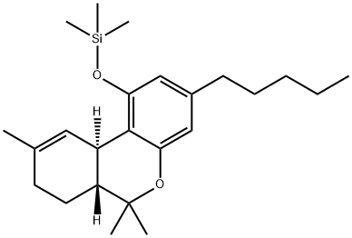 (6aR)-6aβ,7,8,10aα-Tetrahydro-6,6,9-trimethyl-3-pentyl-1-[(trimethylsilyl)oxy]-6H-dibenzo[b,d]pyran 结构式