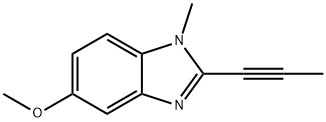 1H-Benzimidazole,5-methoxy-1-methyl-2-(1-propynyl)-(9CI) 结构式