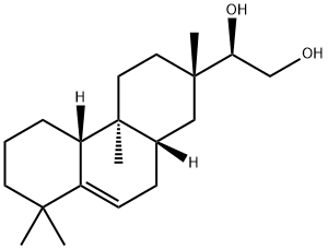 (R)-1-[(2S)-1,2,3,4,4a,4bα,5,6,7,8,10,10aα-Dodecahydro-2,4aβ,8,8-tetramethylphenanthren-2-yl]-1,2-ethanediol 结构式