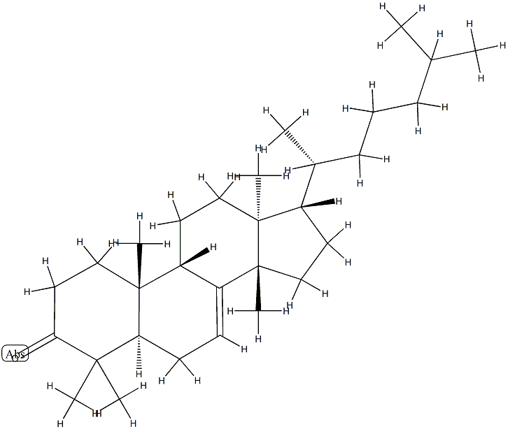 (9β,13α,14β,17α)-Lanost-7-en-3-one 结构式