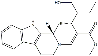 (15β)-20,21-Didehydro-16β-(hydroxymethyl)-18,19-secoyohimban-19-oic acid methyl ester 结构式