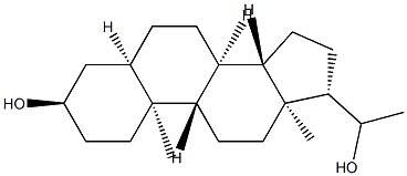 5β-Pregnane-3α,20-diol 结构式