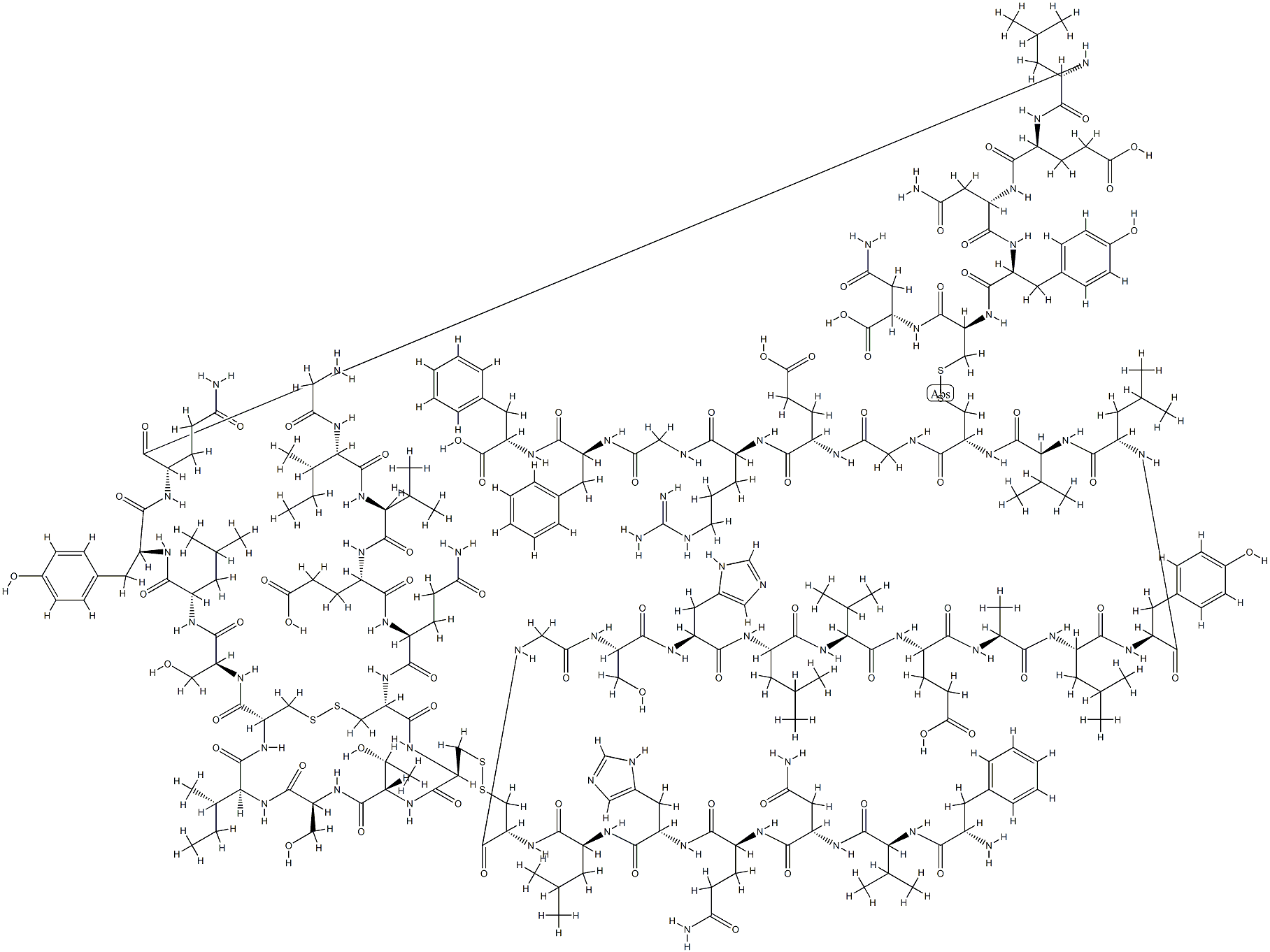 insulin, despentapeptide(B26-B30)- 结构式