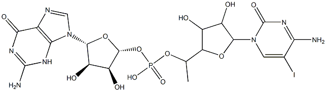 5-iodocytidylyl-(3'-5')-guanosine 结构式