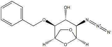 1,6-脱水-2-叠氮基-2-脱氧-4-O-(苯基甲基)-BETA-D-吡喃葡萄糖 结构式