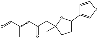 2-Methyl-4-oxo-5-(2,3,4,5-tetrahydro-5-methyl-2,3'-bifuran-5-yl)-2-pentenal 结构式