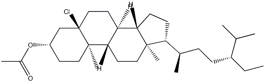 5-Chloro-5α-stigmastan-3β-ol acetate 结构式