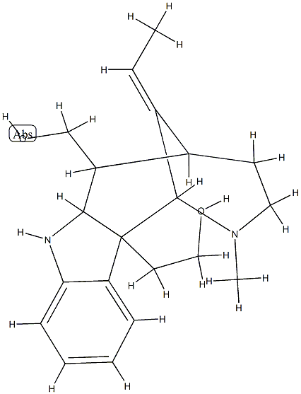 (2ξ,4ξ)-3,18-Didehydro-1-(hydroxymethyl)dasycarpidan-8(16H)-ethanol 结构式