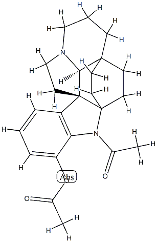 1-Acetylaspidofractinine-17-ol acetate 结构式