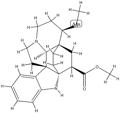 (2α,3β,5α,6β)-6-Methoxyaspidofractinine-3-carboxylic acid methyl ester 结构式