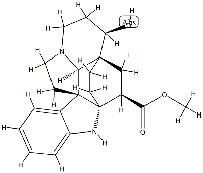 (2α,3β,5α,6β)-6-Hydroxyaspidofractinine-3-carboxylic acid methyl ester 结构式