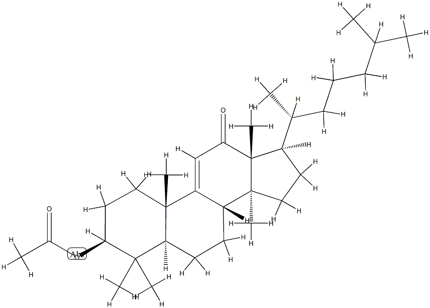 3β-(Acetyloxy)-5α-lanost-9(11)-en-12-one 结构式