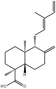 (1S,8aβ)-Decahydro-1,4aα-dimethyl-6-methylene-5α-[(E)-3-methylpenta-2,4-dienyl]-1-naphthalenecarboxylic acid 结构式