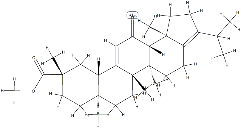 (18α)-11-Oxo-A-neooleana-3(5),12-dien-30-oic acid methyl ester 结构式