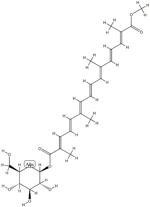 西红花苷杂质5 结构式