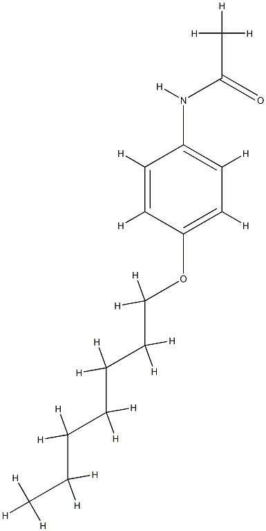 N-[4-(庚氧基)苯基]乙酰胺 结构式