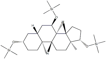 3β,7α,17β-Tris(trimethylsilyloxy)-5α-androstane 结构式