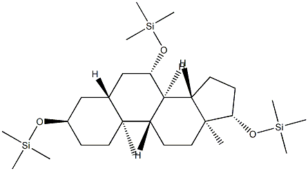 [(5α-Androstane-3α,7β,17β-triyl)tris(oxy)]tris(trimethylsilane) 结构式