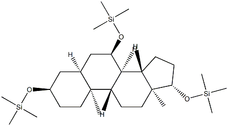 [(5β-Androstane-3α,7α,17β-triyl)tris(oxy)]tris(trimethylsilane) 结构式