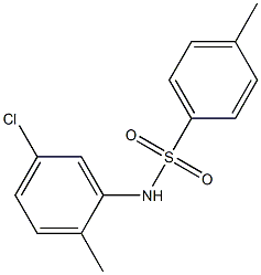 N-(5-氯-2-甲基苯基)-4-甲基苯磺酰胺 结构式