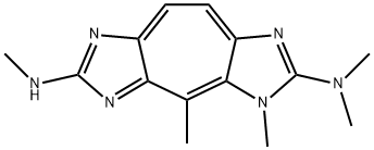 3,4-Dimethyl-6-methylamino-2-dimethylamino-3H-cyclohepta[1,2-d:4,5-d']diimidazole 结构式