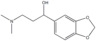 α-[2-(Dimethylamino)ethyl]-1,3-benzodioxole-5-methanol 结构式
