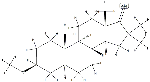 3β-Methoxy-16,16-dimethyl-5α-androstan-17-one 结构式