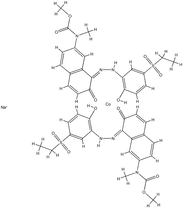 sodium bis[methyl [8-[[5-(ethylsulphonyl)-2-hydroxyphenyl]azo]-7-hydroxy-2-naphthyl]methylcarbamato(2-)]cobaltate(1-) 结构式