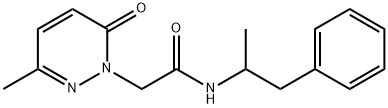 N-(α-Methylphenethyl)-3-methyl-6-oxo-1(6H)-pyridazineacetamide 结构式