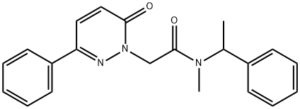N-Methyl-N-(α-methylbenzyl)-6-oxo-3-phenyl-1(6H)-pyridazineacetamide 结构式