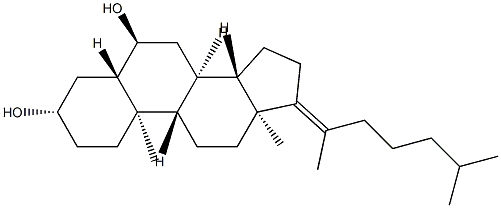 5α-Cholest-17(20)-ene-3β,6α-diol 结构式