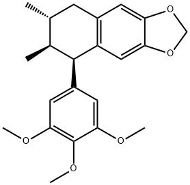 (5R)-5,6,7,8-Tetrahydro-6β,7α-dimethyl-5-(3,4,5-trimethoxyphenyl)naphtho[2,3-d]-1,3-dioxole 结构式