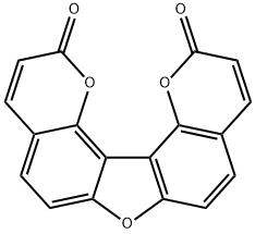2H,12H-Furo[2,3-h:5,4-h']bis[1]benzopyran-2,12-dione 结构式