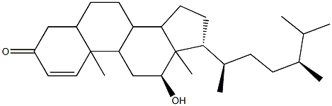 12α-Hydroxy-5β-ergost-1-en-3-one 结构式