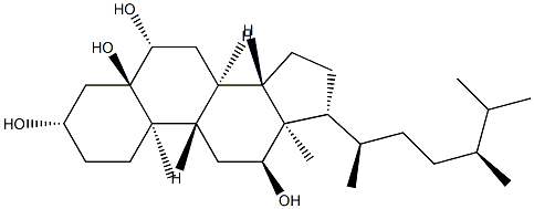 5α-Ergostane-3β,5,6β,12α-tetraol 结构式