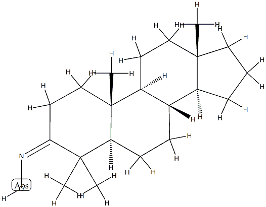 4,4-Dimethyl-5α-androstan-3-one oxime 结构式