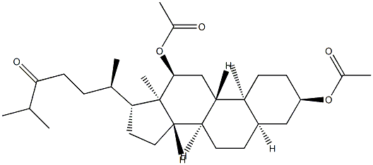 3α,12α-Bis(acetyloxy)-5β-cholestan-24-one 结构式