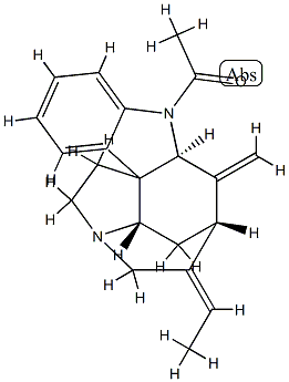 1-Acetyl-16,17,19,20-tetradehydrocuran 结构式