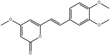 6-[(1E)-2-(3,4-二甲氧基苯基)乙烯基]-4-甲氧基-2H-吡喃-2-酮 结构式