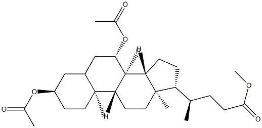 3α,7β-Bis(acetyloxy)cholan-24-oic acid methyl ester 结构式