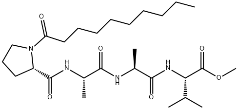 1-(1-Oxodecyl)-L-Pro-L-Ala-L-Ala-L-Val-OMe 结构式