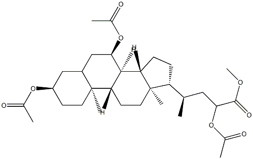 3α,7α,23-Tris(acetyloxy)cholan-24-oic acid methyl ester 结构式