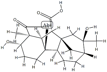 2β,4aα,8α-Trihydroxy-1β,8β-dimethylgibbane-1α,10β-dicarboxylic acid 1,4a-lactone 结构式