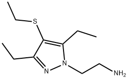 1H-Pyrazole-1-ethanamine,3,5-diethyl-4-(ethylthio)-(9CI) 结构式